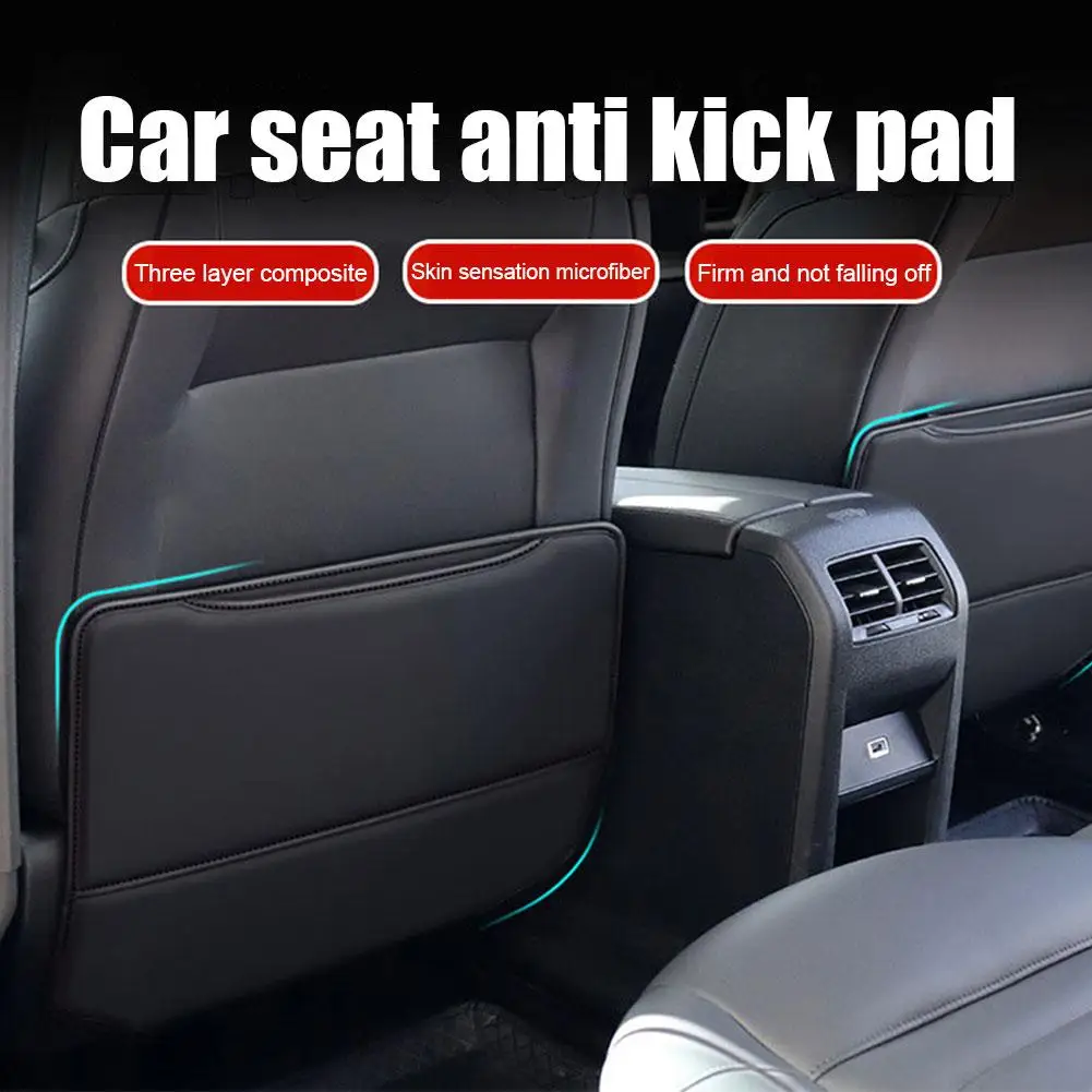 High Quality Car Seat Kid Protector PU Leather Car Seat Back Cover Protector for Kids Waterproof Seat Back Anti Kick Mat Pa T6V2