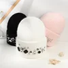 Ladies Fashion Warm Knitted Knitted Knitted Hat with Bright Diamond Rabbit Hair Thickened Warm Cotton Hat Travel Shopping Hat 3