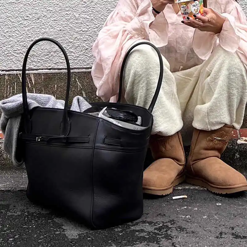 Fashion Large Capacity Women Shoulder Bags Designer Lady Handbags Luxury Pu Leather Tote Commuter Bag Trend Bags Set 2024