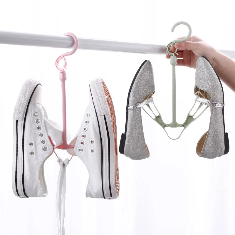 Description Picture 4 of itemMultifunctional Shoes Drying Hanger Drying Rack Windproof Rotatable Balcony Scarf Necktie Shoe Hanging for Home Storage Organize