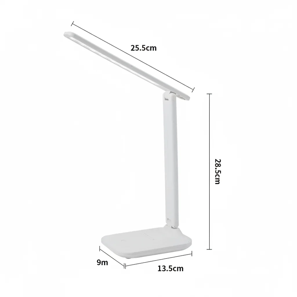 Foldable Desk Lamp - USB Rechargeable Eye Care Reading Light With Adjustable Brightness