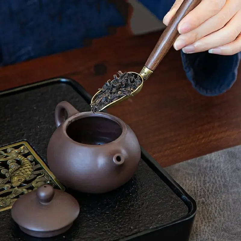 Tea Ceremony Set Heat-resistant Kongfu Tea Tools Wooden Chinese Teaspoon Tong Needle Set Tearoom Supplies 6Pcs/Set