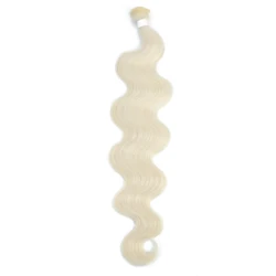 Colorful Body Wave Ombre Blonde Synthetic Hair Extensions - 1pc (White)