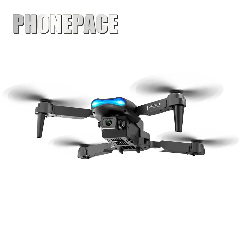 Drone E99 4K avec caméra, stabilisation altitude, télécommande, noir