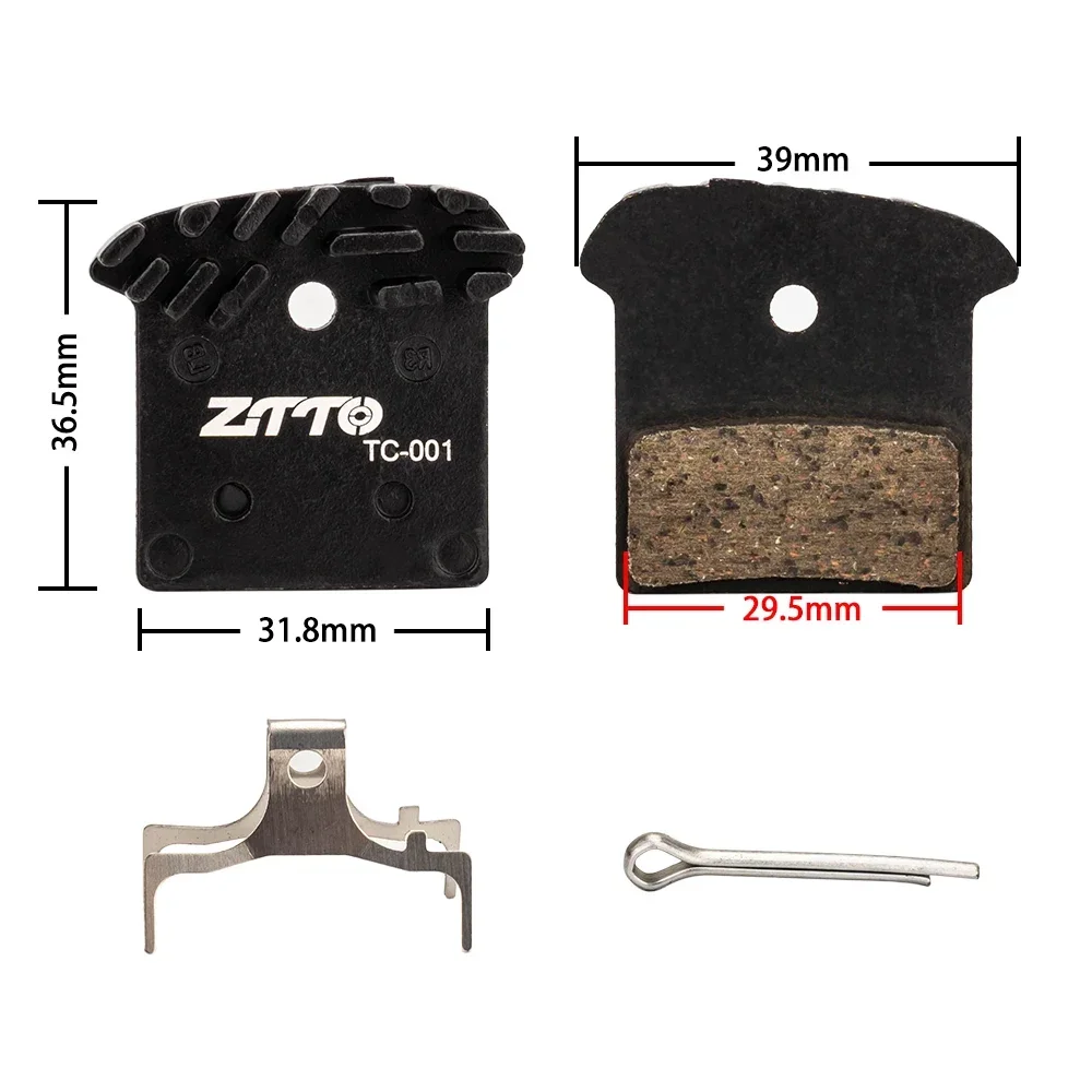 ZTTO 20 Pairs MTB Road Bike Brake Pads Full/ Semi-metallic Brake Pads Cooling For Parts M355 XT M975 BB5 M985 M9100 Guide