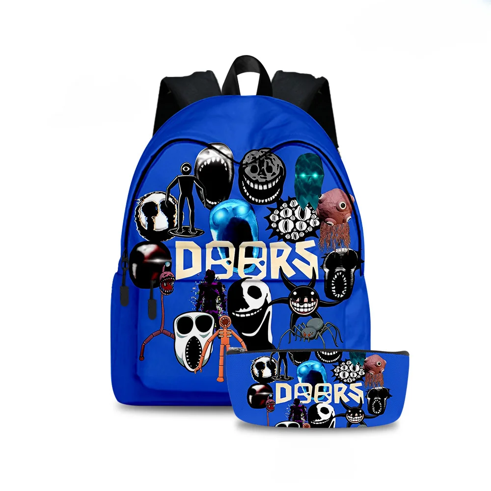 Novo Jogo Portas Circundantes Roblox Figura Escola Bolsa Mochila Lápis  Bolsa de Ombro Set Anime Cartoon School Bag Mochila - AliExpress