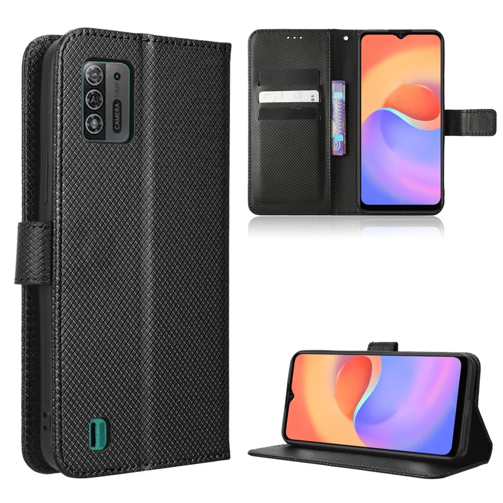 Per Zte Blade A52 Lite Custodia Di Lusso Flip Diamond Pattern Skin Pu Leather Wallet Stand Case Per Zte A52 Lite A 52 Phone Bag