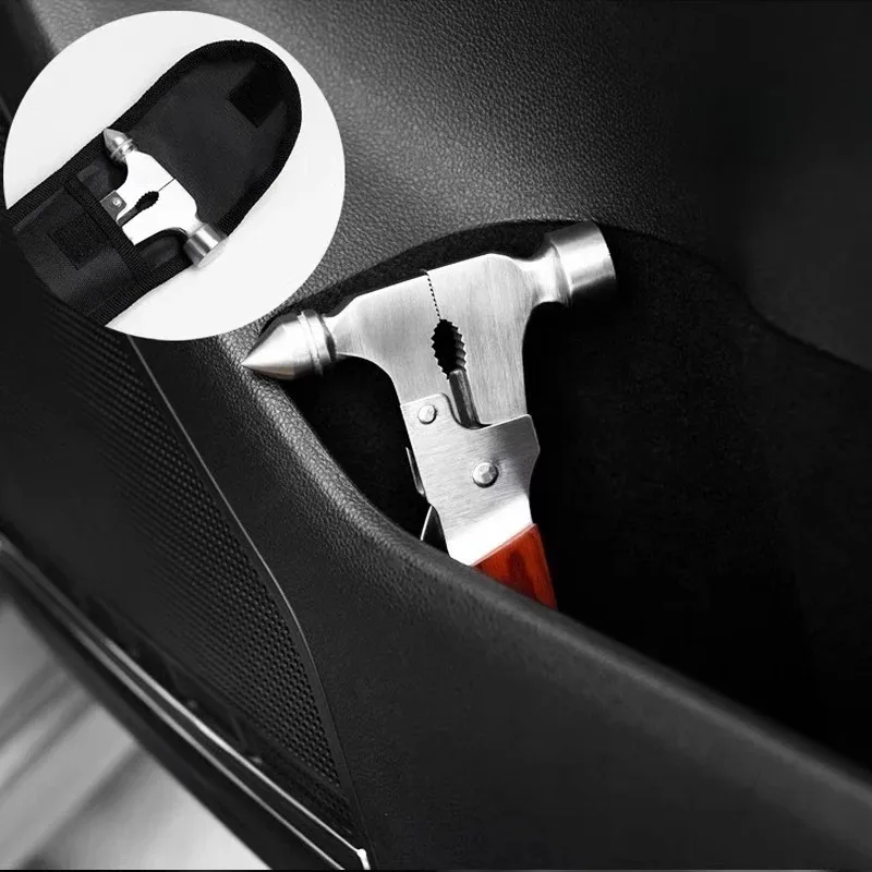 Multifunctional Car Window Breaker Safety Hammer - Emergency Vehicle Escape Tool with Seatbelt Fire Safety Features for Home