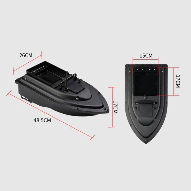 F18 RC Fishing Bait Boat RC Boat Fish Finder 0.75kg Loading 500M Remote  Control Boat Double Motor Night Light 12000mah Battery - AliExpress