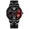 Fashion Men Watches Hollow 3D Wheel Watch for Men Women Dress Watch Racing Style Anti-scratch Mirror Waterproof Male Wristwatch 3