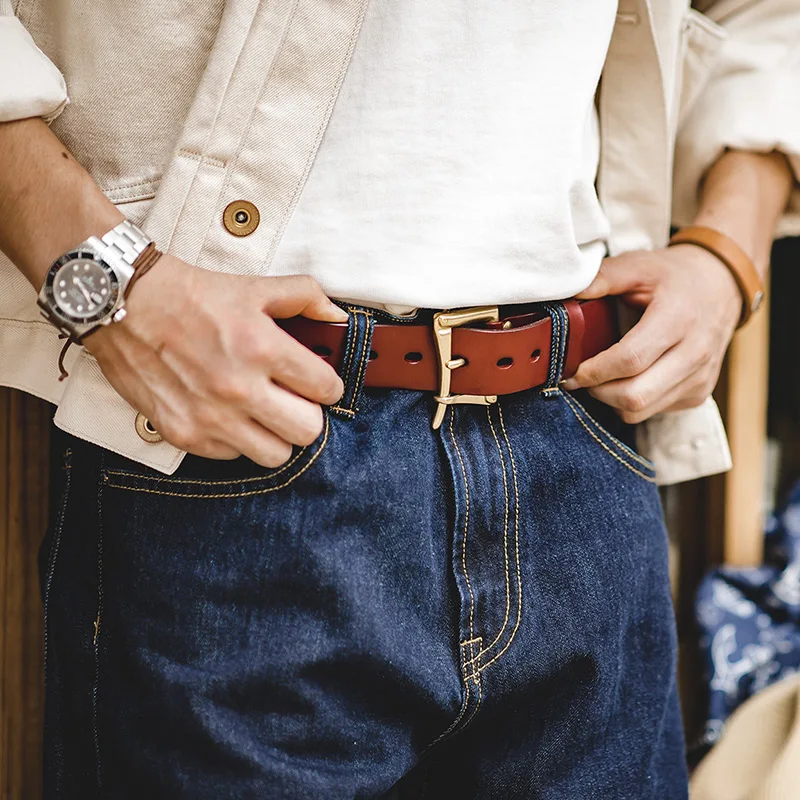 小物 Marden belt Maden men's cow leather belt men's fashion new classic retro