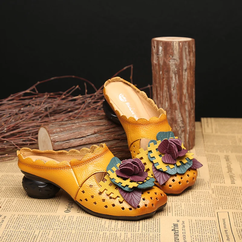 women summer slippers sandals flats hollow design comfortable mules low heels shoes high quality shoes designer loafer