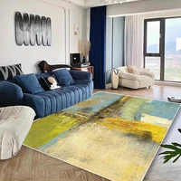 Modern Green Carpets for Living Room Decoration Geometry Rug Large Bedroom Lounge Rugs Non-slip Coffee Tables Mat Easy Clean 2