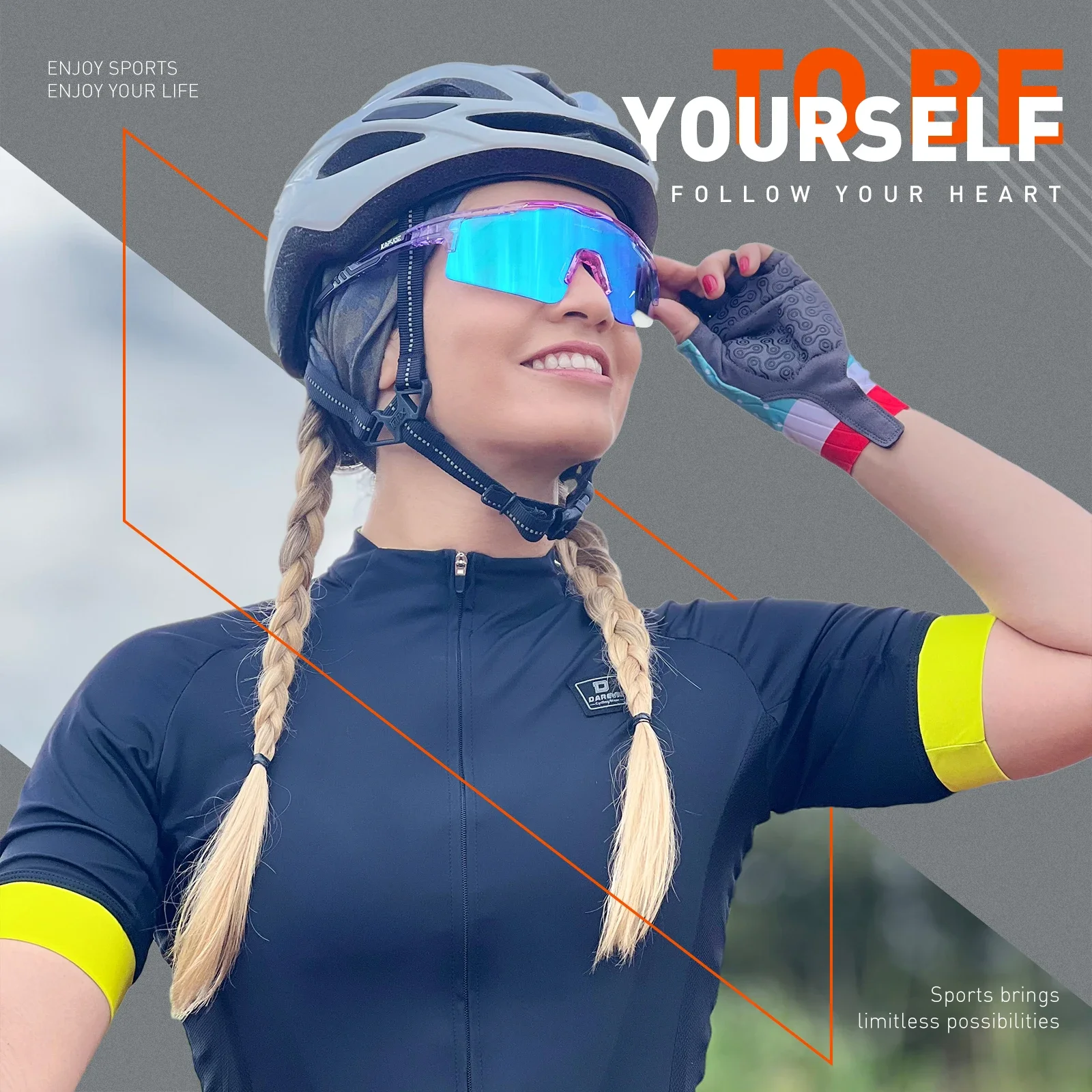 Kapvoe Sport Men's Women Cycling sunglasses Polarized Outdoor MTB Glasses UV400 Bike Bicycle Eyewear Bike Goggles cycling sunglasses cycling glasses sun glasses bicycle glasses sports glasses sport sunglasses sports goggles