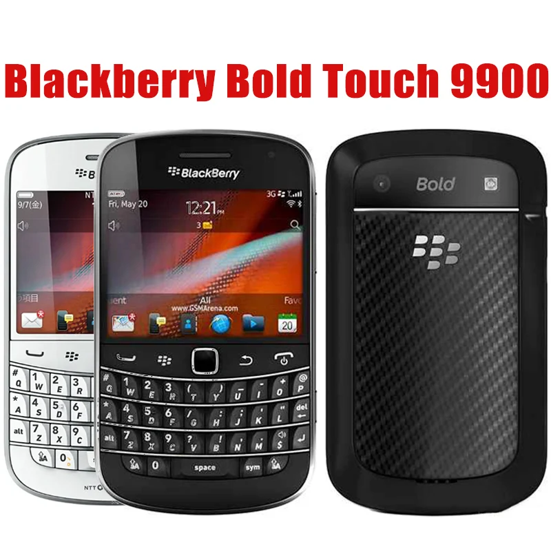 

Blackberry Bold Touch 9900 Mobile WIFI Bluetooth 8GB QWERTY Keyboard 3G 5MP Cell Phone Camera Unlocked Original Bar Smartphone