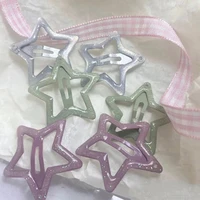 Hollowed Star Hair Clips Star Snap Hairpins Sweet Headpiece Hair Barrettes Shining Headwear Hair Accessories for Girls Dropship
