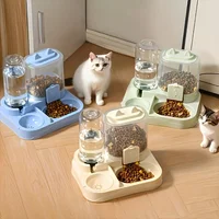 2-in-1 Large Capacity Cat Automatic Feeder, Water Dry Wet Separation Design No Battery Required - For Cats Small Dogs 3