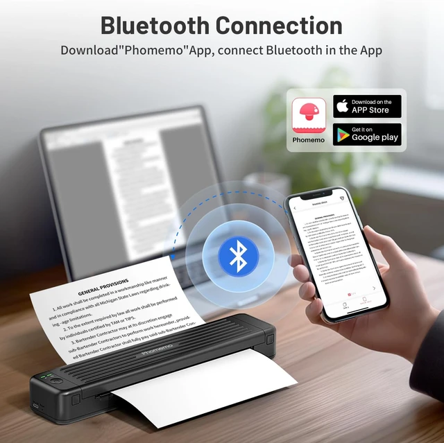 Imprimante Portable Phomemo – Imprimante Portable Sans Fil - Temu