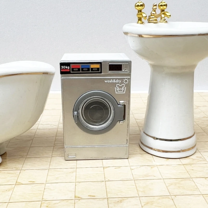 1/12 Washing Machine Miniatures Dollhouses Washer Dryers Dollhouses Dryers 1:12Doll House Washing Machine DIY Dollhouses 3