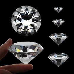 Large Clear Crystal Glass Diamond Ornament for Home Decoration and Romantic Proposals