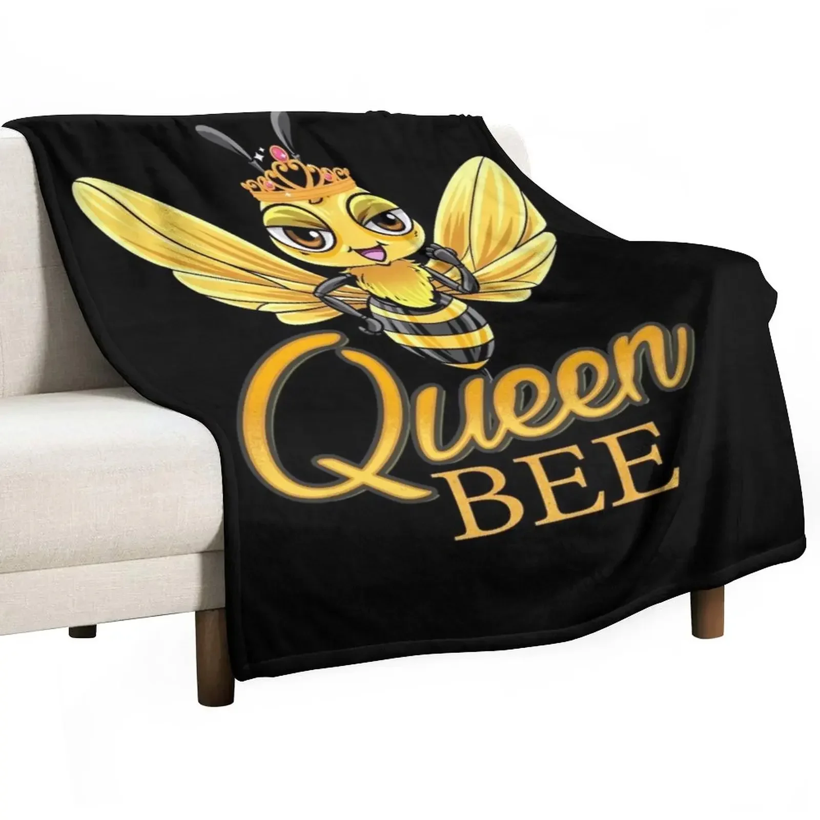 

Queen Bee Throw Blanket Flannels Loose halloween Blankets