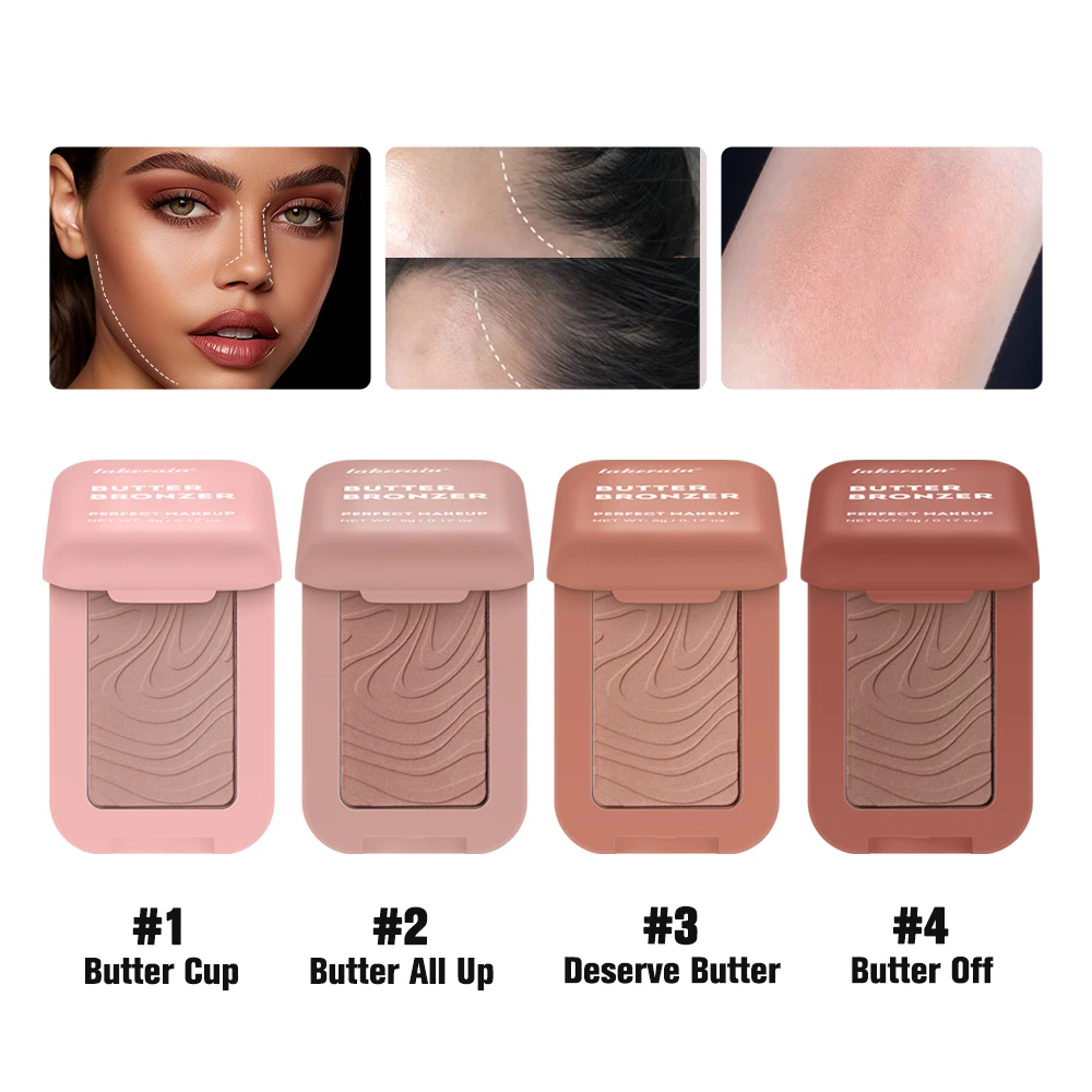 Rich Matte Bronzer Palette for Dark Complexions - Natural Contour and Highlight