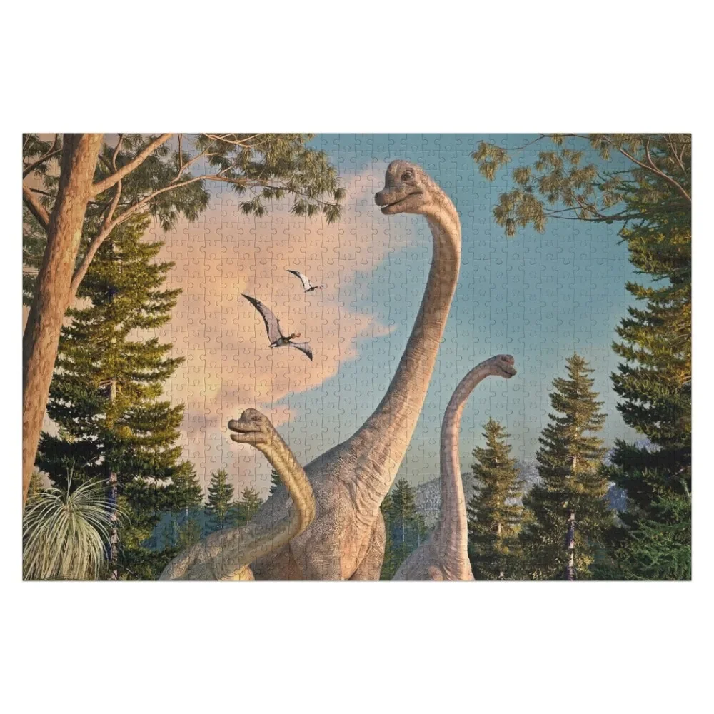 

Brachiosaurus Walk Jigsaw Puzzle Personalised Name Photo Personalized Toys Customized Picture Puzzle