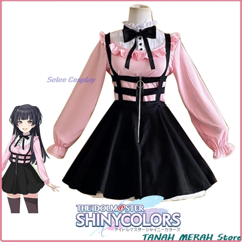 

Anime The Co-iDOLM@STER Shiny Colors Fuyuko Mayuzumi Fuyuko Cosplay Costume Wig Dress Fancy Party Suit Women Girls Pink Uniforms