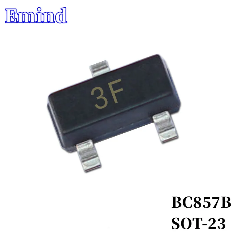 

100/200/300Pcs BC857B SMD Transistor Footprint SOT-23 Silkscreen 3F Type PNP 45V/200mA Bipolar Amplifier Transistor
