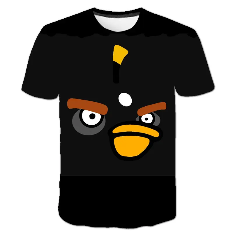 cool kid t shirt Anime Angry-Birds 3D Printed T-shirt Boys And Girls Video Game Tshirts Children's Harajuku Clothes Summer Kids Cartoon Short Top children's t shirt with animals	