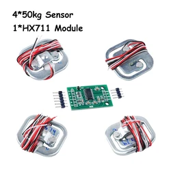 High - Precision 50kg Load Cell Weighing Sensor Kit with HX711 AD Module (4 Sensor 1 module)