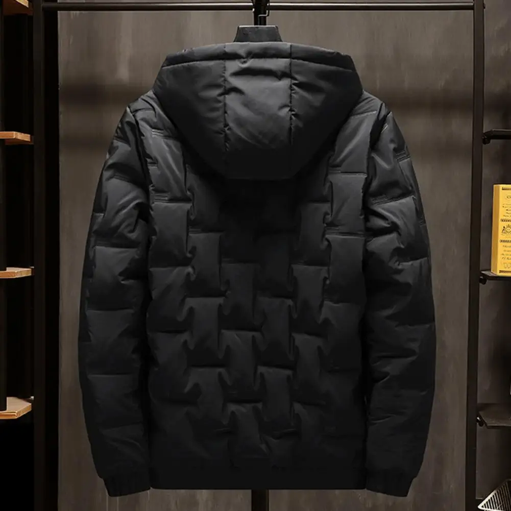 Giubbotto Wampum Chaqueta de plumón con Capucha para Hombre, Ligera, esencial, de Invierno, Informal, cálida, con Cremallera, para Pan Giacconi Pesanti Impermeabile Pelliccia Giubbotto (Wine, L