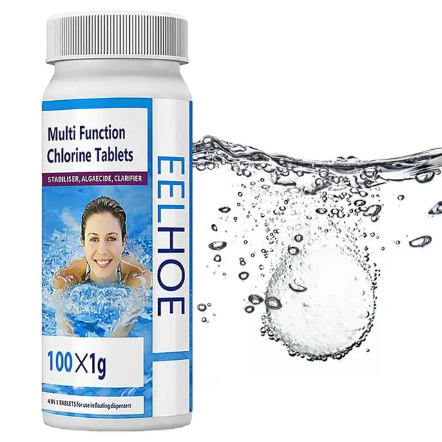 100Db Tabletta Tabletták Úszómedence Klór Csövek Tisztító Úszó Medence Adagoló A Pezsgőfürdőhöz