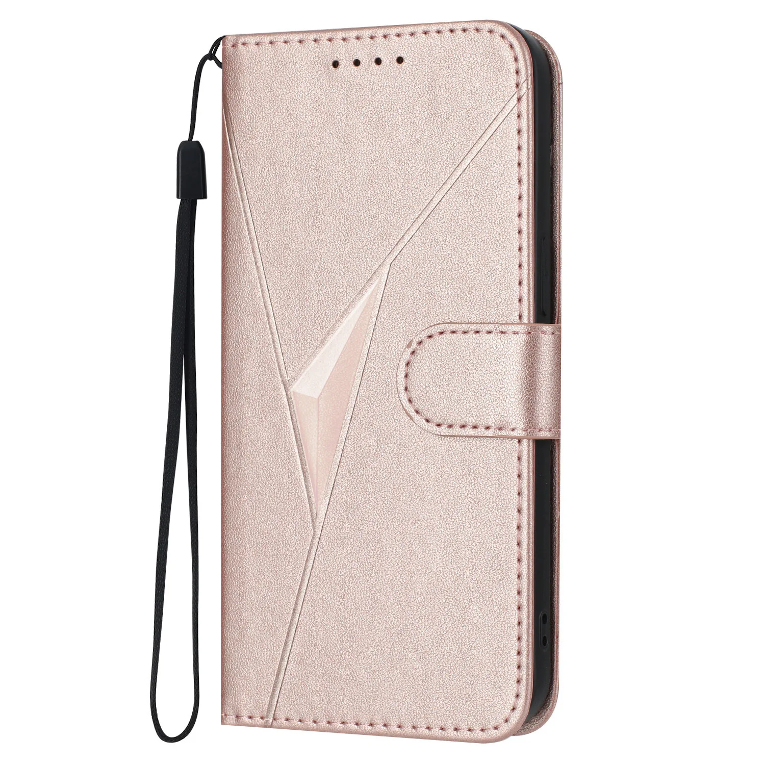 Elegant Leather Flip Handbag Case with Multi Card Slots and Wrist Wallet Cover