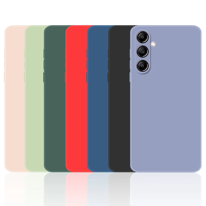 Soft Liquid Silicone Bumper Back Phone Case Cover in Black