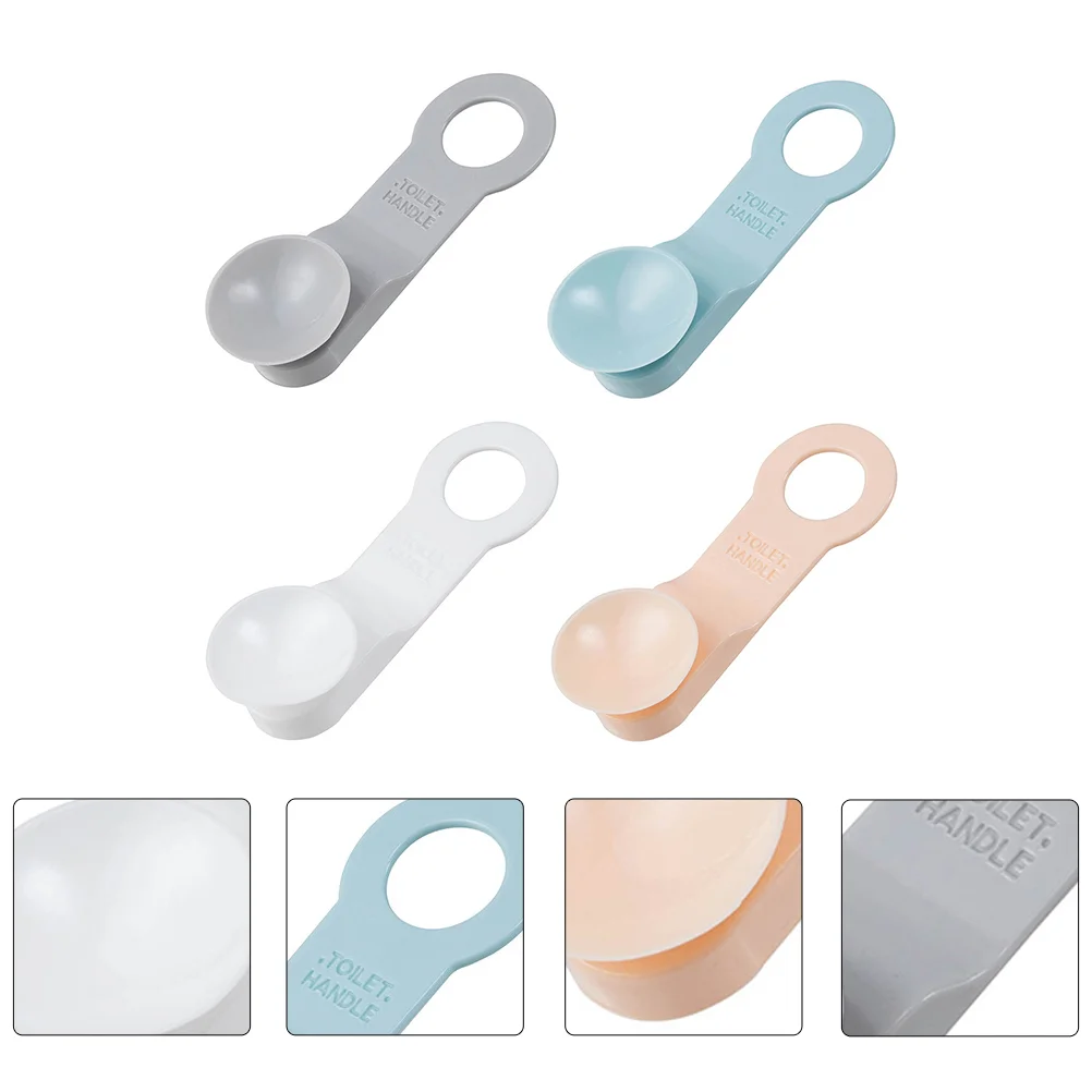 

4 Pcs Toilet Lid Lifter Accessories Anti-Dirty Cover Tpr Anti-touching Seat Handles