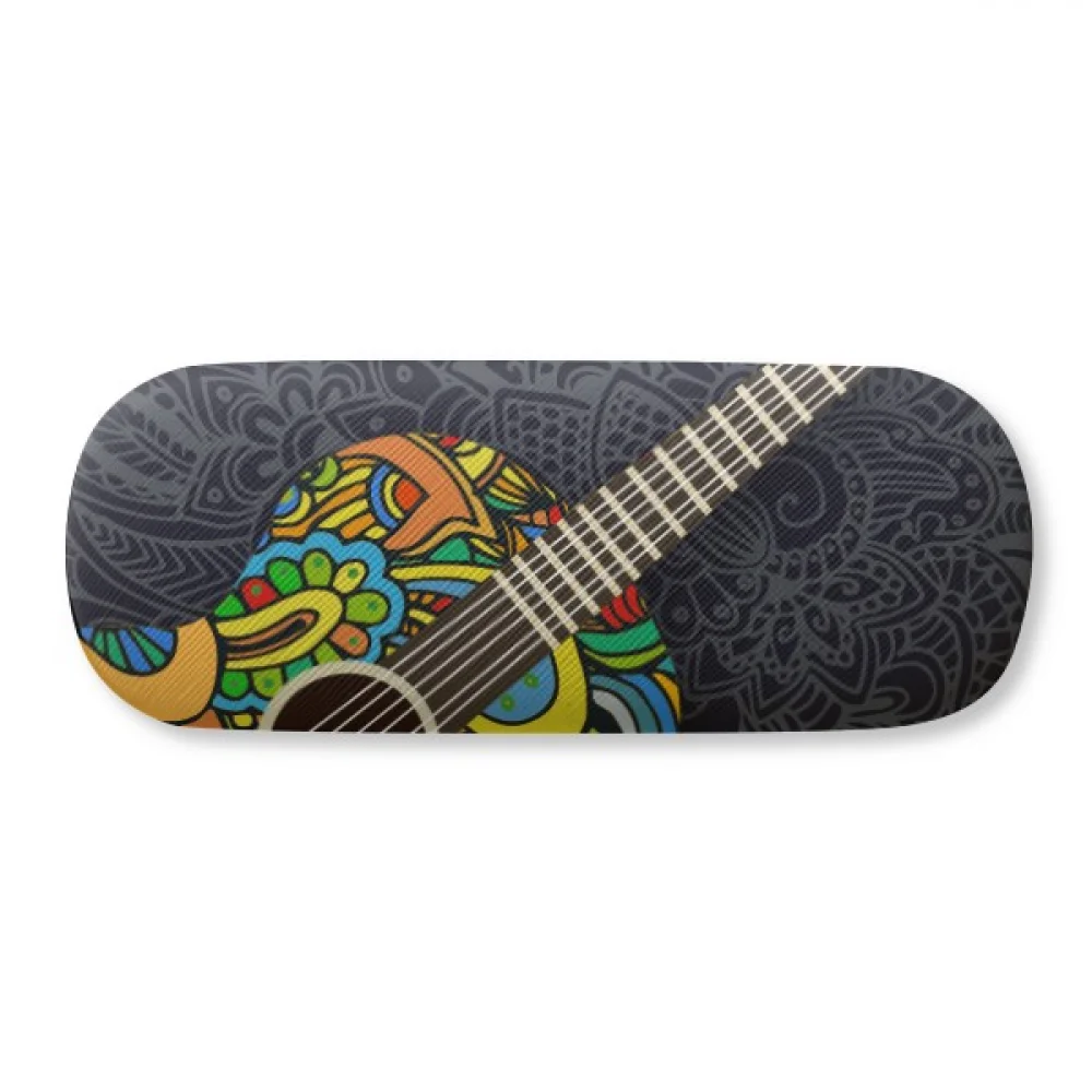 

Guitar Music Instrument Pattern Design Glasses Case Eyeglasses Hard Shell Storage Spectacle Box
