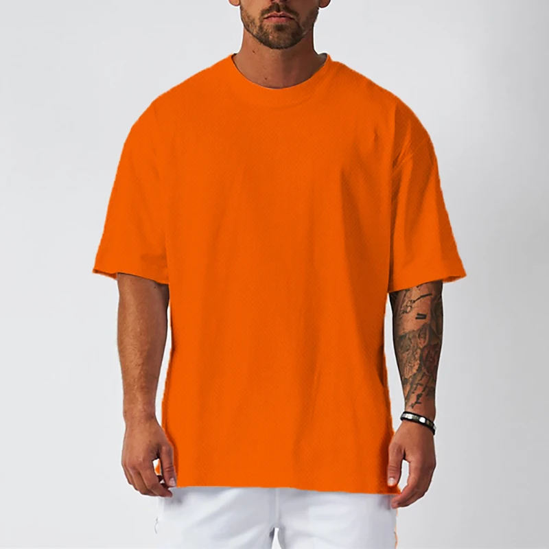 Oversized Fitness T shirt Mens Solid 