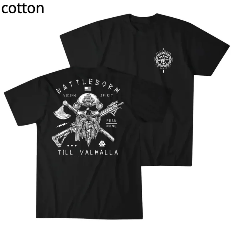 

Til Valhalla Warrior Spirit Battleborn Military Grunt Tactics T-Shirt 100% Cotton O-Neck Short Sleeve Casual Mens T-shirt