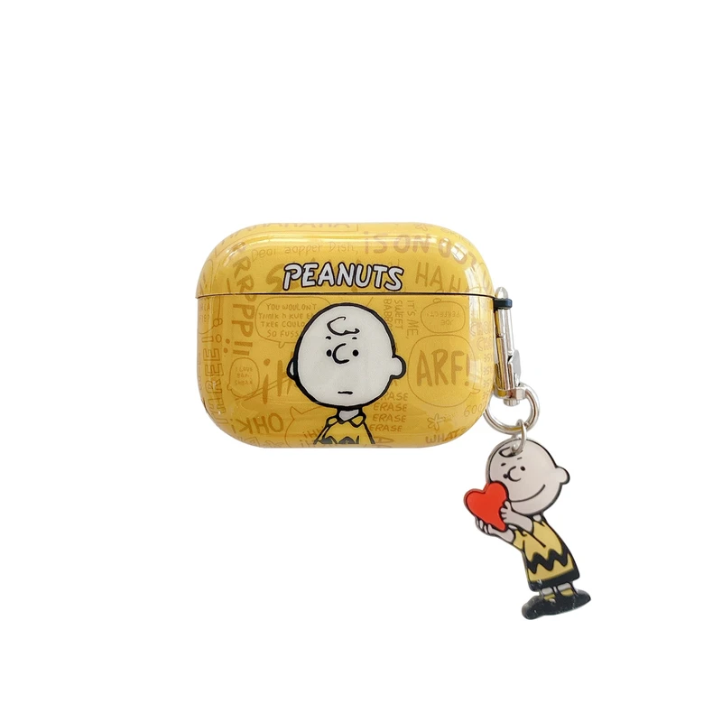 thumbnail image 1 of Bonita funda para auriculares con dibujos animados de Snoopy, Charlie Brown y Lucy para AirPods 1, 2, 3 Pro 2021, funda protectora IMD para auriculares inalámbricos Bluetooth, 1 of 5