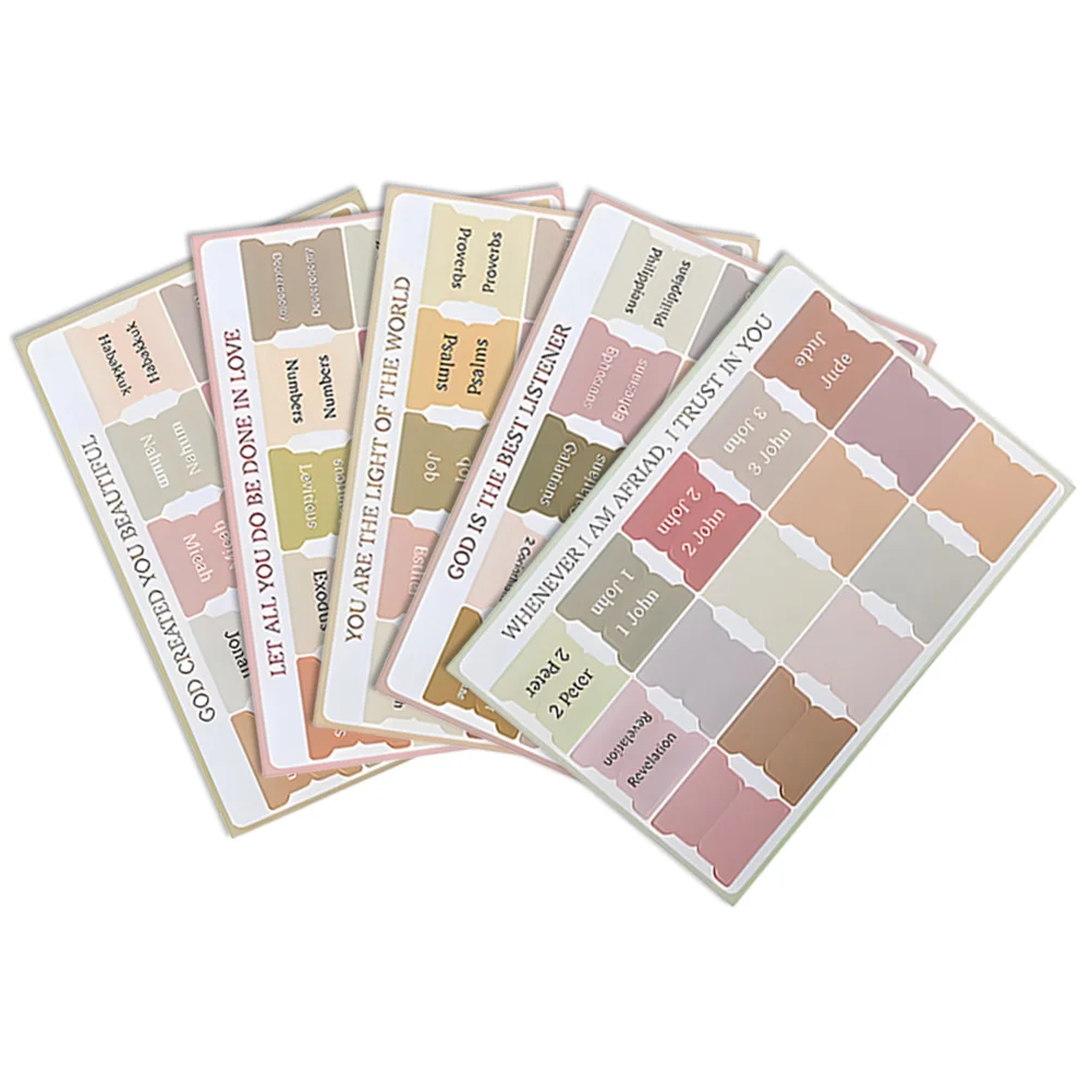 

5 Sheets Bible Tabs Large Print Laminated Bible Tabs Easy Read Bible Book Tabs Study Bible Index Tabs Old New Testament