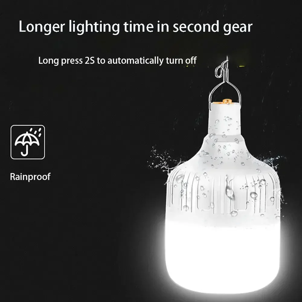 60W 80W 200W LED Camping Lights camping light,portable lanterns,camping lamp,camping lantern USB Rechargeable Portable Lanterns Outdoor Emergency BBQ Tents Lighting Lamp Bulb with Hook