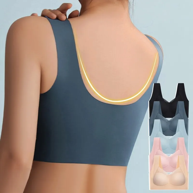  Womens Solid Color Push Up Top No Steel Ring Breastfeeding Bra  Underwear Strapless Bra Women (Coffee, XL) : Beauty & Personal Care