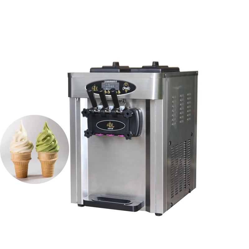 

Electric Three Flavors Ice Cream Machine, Stainless Steel Fully Automatic Frozen Yogurt Machine