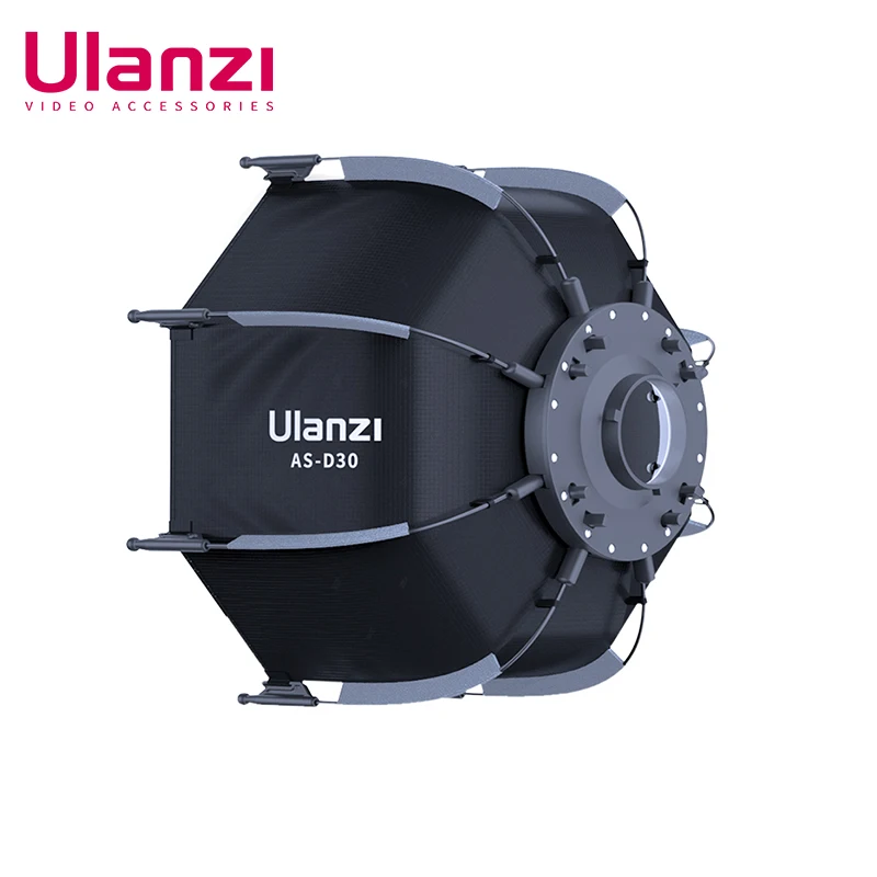 Ulanzi As-D30 Softbox Ottagonale Da 30Cm Con Supporto Mini Bokens E Softbox A Sgancio Rapido Con Griglia A Nido D'Ape Per Ulanzi Lt028 Lt005 Cob