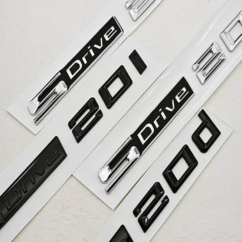 3D sDrive 18i 25d 자동차 엠블럼 배지 BMW X1 X2 X3 X4 Z4 리어 트렁크 레터 로고 글로스 블랙 크롬 스티커 액세서리