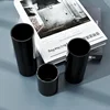 Minimalist style Glass Black/White Flower Arrangement Utensils Home Living Room Art Decoration Straight Tube Hydroponic Vase 1Pc 6