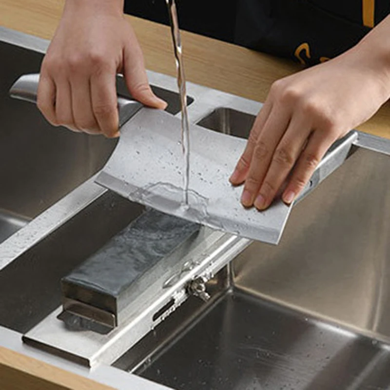 Kitchen Whetstone Knife Sharpening Water Stone Grinding Carbonstone Base Guide Adjustable Whetstone Sinking Bridge Bracket