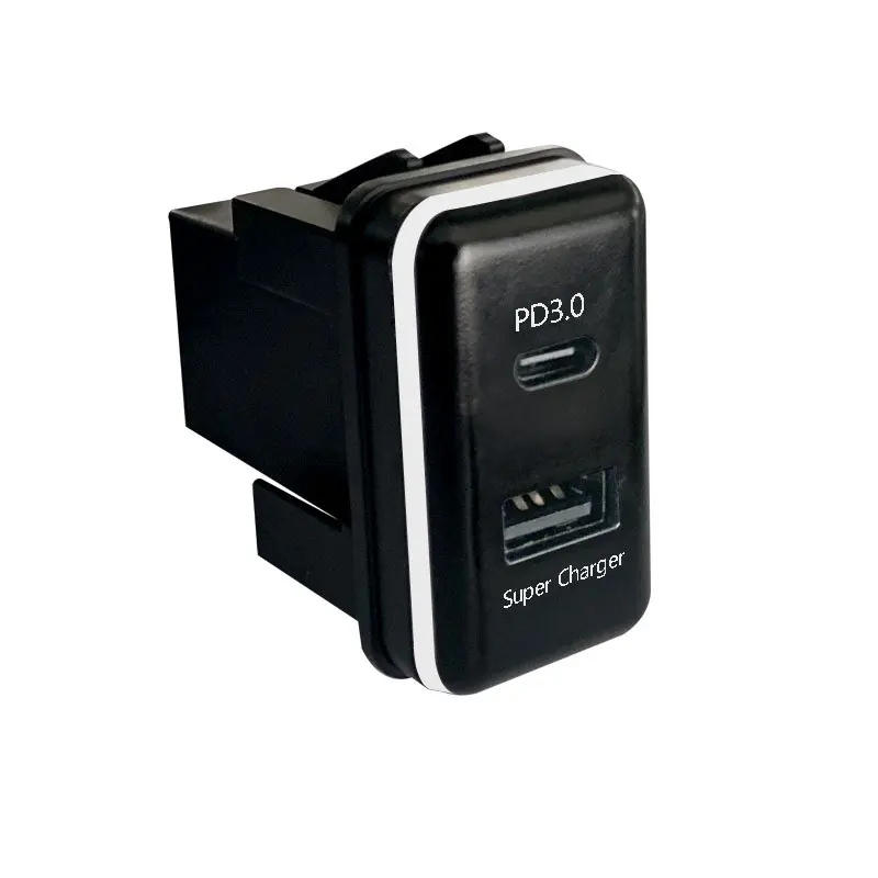 Chargeur Voiture USB-C PD 200W - Double Port QC3.0 - Voltmètre LED