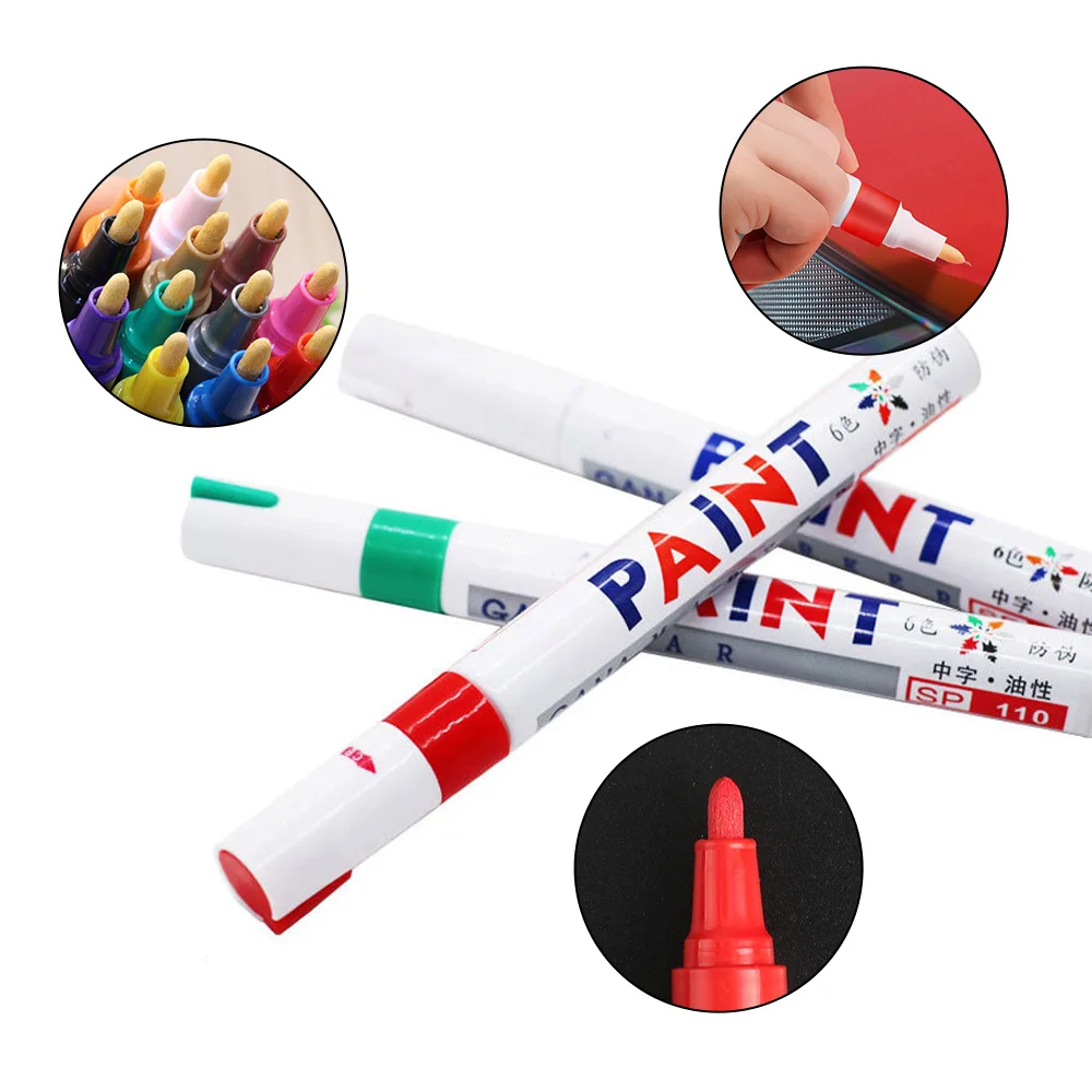 Paint Cleaner Car Wheel Tire Oily Painting Pen Auto Rubber Tyre Polishes Metal Permanent Marker Graffiti Touch Scratch Wet Wax